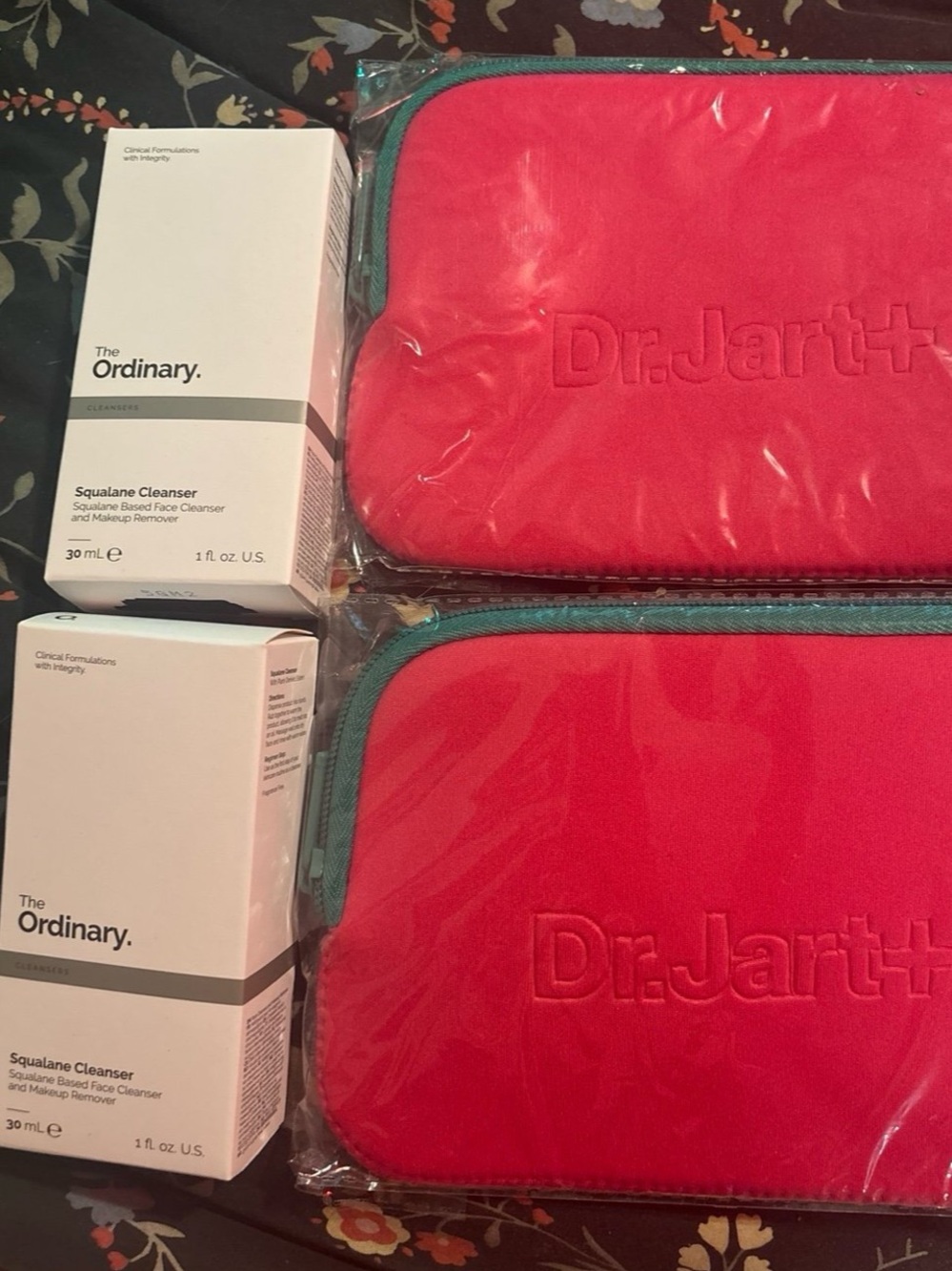 NIB The Ordinary Squalane Cleanser + Dr. Jart Bag bundle